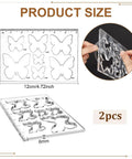 Smooth Operator Acrylic Router Template Set With Killer Butterfly Stencil For Precision Woodworking Projects showing 2 clear acrylic templates with butterfly designs.