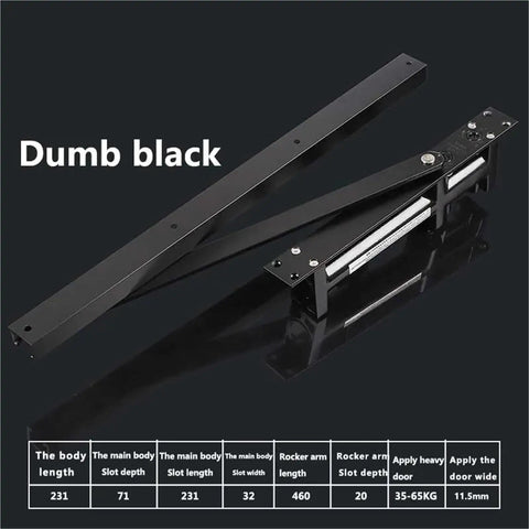 Heavy Duty Hydraulic Door Closer 60 To 80 Kg Adjustable Speed Quiet Soft Close Door Hardware Aluminum Alloy Black Finish For Steel Wood And Fire Doors