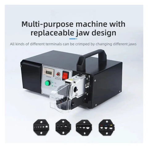 Built Different Heavy Duty Electric Wire Stripper Crimping Tool With Swap Out Die Sets Auto Terminal Crimper with replaceable jaws