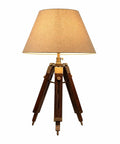 Vintage Tripod Table Lamp Stand With Adjustable Height for Rustic Farmhouse Style Home Decor, sturdy metal tripod