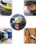 Rugged Kayak Tie Down Straps Set With Bow And Stern Tie Downs Loops And Ratchet Rope Easy Anchor Point Hanger in various uses