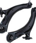 4 Piece Front End Suspension Kit For 2008 To 2013 Nissan Rogue With 2 Front Lower Control Arms And Ball Joints Plus 2 Front Sway Bar Links Plug And Play Direct Fit Replacement For Easy Install With Durable Tested Suspension Components, black steel control arms