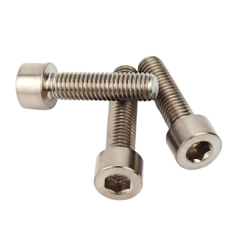 M8 Pure Titanium GR2 Hex Socket Cap Screws Badass Strength Hella Corrosion Proof DIN912 Standard close-up view of screws