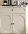Vintage Bronze Cabinet Knobs Set For Dresser And Cupboard installed on white cabinet, showing rustic round drawer pulls