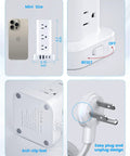 Go To All In One Power Strips With Surge Protection And USB Ports 12 AC Outlets 4 USB Ports 2 USB C 6 Ft Flat Extension Cord details