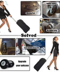 Various issues with suitcase wheels solved by 50mm Luggage Replacement Wheels Set Of 4 For Suitcases, Silent PU Swivel Caster Wheels.
