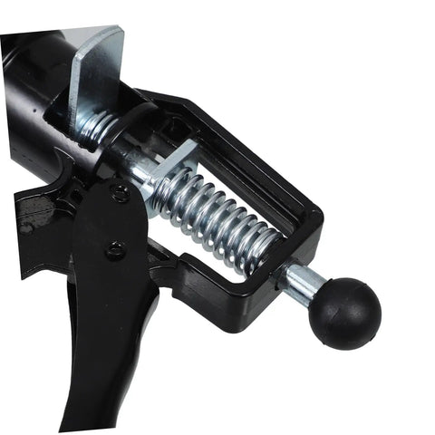 Close-up of Heavy Duty Telescopic Cabinet Lift Jack With Adjustable Support Pole, showcasing spring mechanism and durable alloy frame.