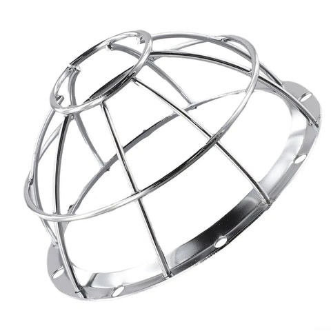 Straight Up Tough Heavy Duty Iron Smoke Detector Protective Cover With Sprinkler Cage Bracket And Rock Solid Wire Mesh Guard. Chrome wire mesh guard.