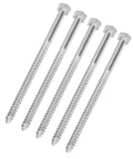 Stainless Steel Half Thread Wood Lag Screw Hex Bolt Self Tapping For Carpentry M8x150mm