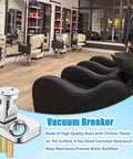 Salon interior with Pro Grade Salon Shampoo Bowl Faucet Vacuum Breaker Kit, chrome finish, at shampoo station.