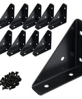 Triangle Corner Brace L Bracket For Wood 10 Pack Built Tough Heavy Duty Solid Steel Triangle Bracket With Screws