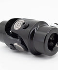 Three Quarter Inch Double D Steering Shaft Universal Joint Built Tough With Powder Coated Black Finish on white background