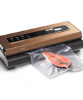 Powerful Vacuum Sealer With 90Kpa Suction 6 In 1 Compact Food Preservation System sealing salmon in a bag