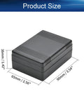 Built Tough Abs Plastic Junction Box For Circuit Boards Dustproof Electronics Project Enclosure Housing Black 3.54 By 2.56 By 1.42 Inches, shown size 90x65x36mm.