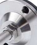 Adjustable Feet For Workbenches And Tables, Heavy Duty Swivel Levelers 4 Pack, Anti Scratch Levelers For Cabinets Desks Shelves And Equipment, Ideal For Home Office Workshop And Restaurant Use stainless steel threaded base close-up