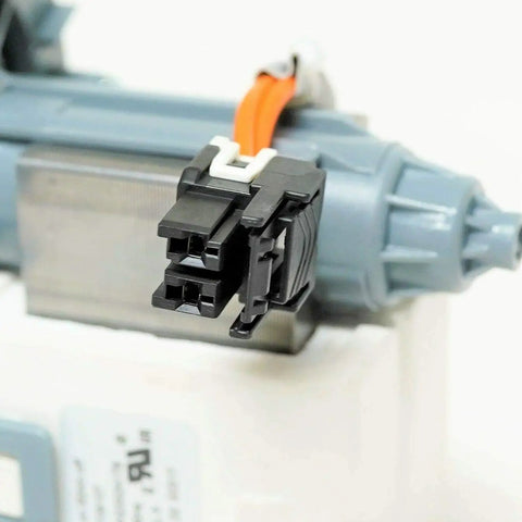 Close-up of Washer Drain Pump CK900016 fits GE General Electric GTW460ASJ showing connector and wiring detail
