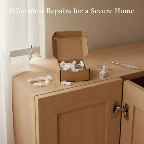 Spring Latch Repair Kit With Pins And Staples For Curtains Blinds And Cabinet Doors 130 Piece Set next to curtain and cabinet
