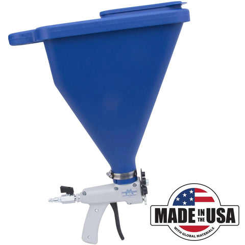 Sharpshooter 1 Hopper Gun for Texture and Spray, 2 Gallon Nylon Gun with Seven Orifice Sizes, Made in USA logo visible
