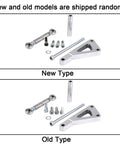 Chevy SBC 350 Polished Aluminum Alternator Bracket Kit with Short Water Pump, showing new and old type components.