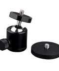 24Lb Magnetic Camera Mount With Rubber Coated Neodymium Magnet And Mini Ball Head 1/4-20 Male Thread for security cameras