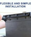 Mailbox Door Hinge Replacement With Size 6 Screw Holes, Heavy Duty Steel, Rust Resistant Matte Finish, shown being installed