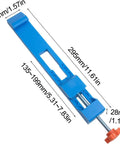 Slick Adjustable Cutting Machine Base Guide With Dead On Circular Saw Milling Positioning Clamp showing dimensions, blue plastic design.
