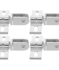 Dual Opening Frameless Glass Shower Door Hinges Kit, Heavy-Duty Alloy Pivot Hinges For 812mm Tempered Glass, 4-Set Upgrade