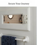 One Hand Push Latch For RV And Boat Cabinets No Fuss Install Stainless Steel Door Catch on white cabinet door