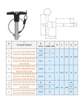 Heavy Duty 8mm Stainless Steel Quick Release Pin For Fast Secure Locking With Easy Button Operation And Corrosion Resistant Build That Is Totally Sick For Any Rig Or Custom Gear Setup You Need Today with dimensions and technical details.