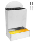 Durable Outdoor Premium Galvanized Steel Oyster Shell And Chicken Grit Feeder Featuring Roomy Hopper Auto Gravity Dispenser mounted for easy access.