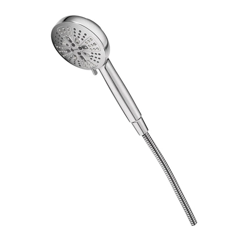 High Pressure Chrome Shower Head With Handheld Sprayer, 8 Spray Settings, No Fuss Durable Multi Function Rainfall Massage Spray