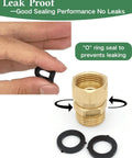 Heavy Duty Brass Garden Hose Swivel Adapter Three Quarter Inch GHT Male To Female Connector With Leak Proof Seal For RVs Garden Car Wash And More Universal Fit For Any Hose System And Quick Connection, brass swivel fitting with O-ring seal