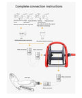 Complete connection instructions for Slick Wall Mounted Garden Hose Reel Holder Featuring Expandable Metal Build and Zero Hassle Watering Cart.
