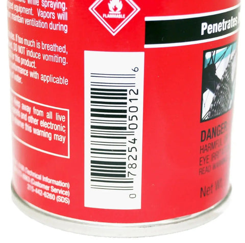 Extreme Heavy Duty Synthetic Chain Lube Delivers Badass Rust Defense And Slick Glide Formula For Motorcycle Chains Bicycle Drivetrains Open Gears And Steel, side label with warnings and barcode.