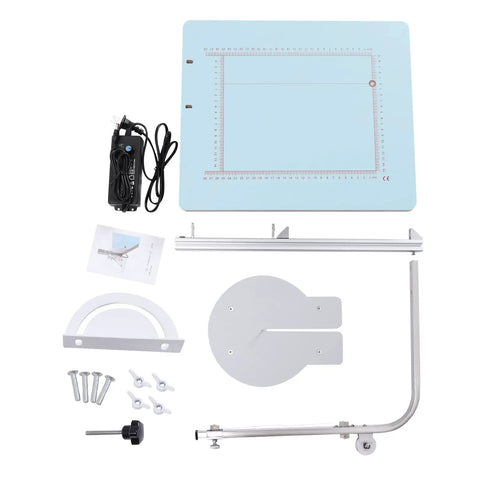 Components of Workhorse 72W Hot Wire Foam Cutter Table Tool For Styrofoam Cutting And Sculpting shown on a white background.