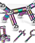 Magnetic Fidget Pen Decompression Toy For Teens And Kids with colorful rings and steel balls in creative shapes.