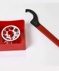 ER32 Dust Chip Extraction Nut For Woodworking CNC Milling Tools Pro Grade Dust Removal Nut With Wrench and Red Tray