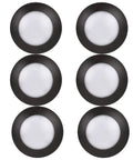 Six Pack LED Flush Mount Ceiling Light 650 Lumens 10.5W 85W Equivalent Warm White 2700K Bronze Trim 4 Inch J-Box 120V ETL