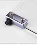 Soft Close Cabinet Door Hardware Kit With Glass Clips, shaft hinges, suction closer, stainless steel detail view