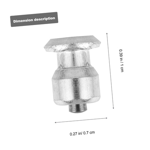 Premium Tungsten Winter Tire Studs Pack, 0.39 in tall, silver metal spike for heavy-duty traction on icy roads.