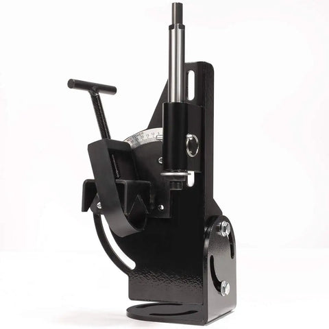 Pipe And Tube Notcher Mount For Drill Press With Bi Metal Hole Set, 0 To 60 Degree Notches, Round Tubing, Heavy Duty Steel, Includes Storage Case, Precision Fixture For DIYers And Pros