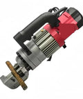 Portable Hydraulic Rebar Cutter For Construction, Electric Reinforcement Cutting Tool With Copper Core Motor, shown cutting rebar