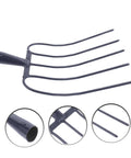 Heavy Duty Grass Fork For Hay Manure And Lawn Care Rugged Iron Pitchfork For Farming Yard Chores Clearing Lawns Grassy Areas