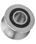 Round Bottom Track Groove Pulley Bearing for Industrial Automation and Photography Equipment Stainless Steel Sliding Roller 8x22.5x14.5mm, close-up