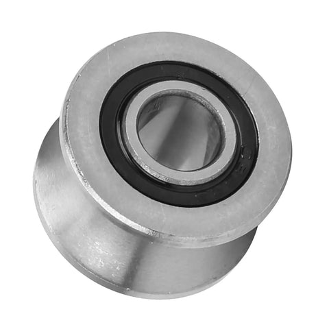 Round Bottom Track Groove Pulley Bearing for Industrial Automation and Photography Equipment Stainless Steel Sliding Roller 8x22.5x14.5mm, close-up