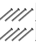 10 Pack Single Hole Clevis Pins M5x50mm Carbon Steel Flat Head For Mechanical Linkage Fixed Parts Ship Rigging And Quick Assembly Reusable Hinge Pin For Durable Furniture And Industrial Uses, shown in 10-piece layout
