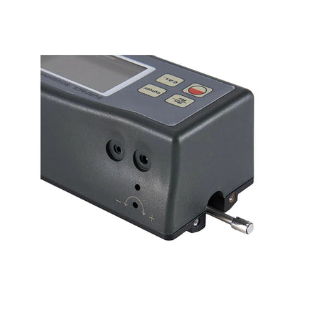 Pro Grade Digital Surface Roughness Tester for Ra and Rz showing induction sensor and one-button interface