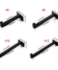 Heavy Duty Floating Shelf Brackets For Kitchen And Living Room Black Coated Industrial Wall Mount Brackets For Open Shelving