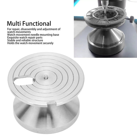 Stainless Steel Watch Movement Holder Base For Precision Modding And Repair, Needle Mounting Stand For Disassembly, Adjustment