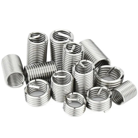 Stainless Steel Coiled Wire Thread Repair Inserts For Damaged Threads In Metal Multiple Sizes Easy Install No Tools Needed High Strength